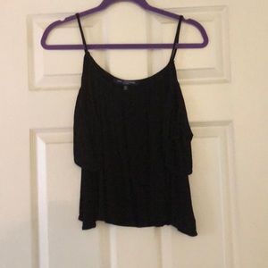 Black off the shoulder top with straps